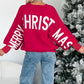 CHRISTMAS Drop Shoulder Loose Sweater