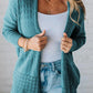 Hollowed Knit Open Front Cardigan