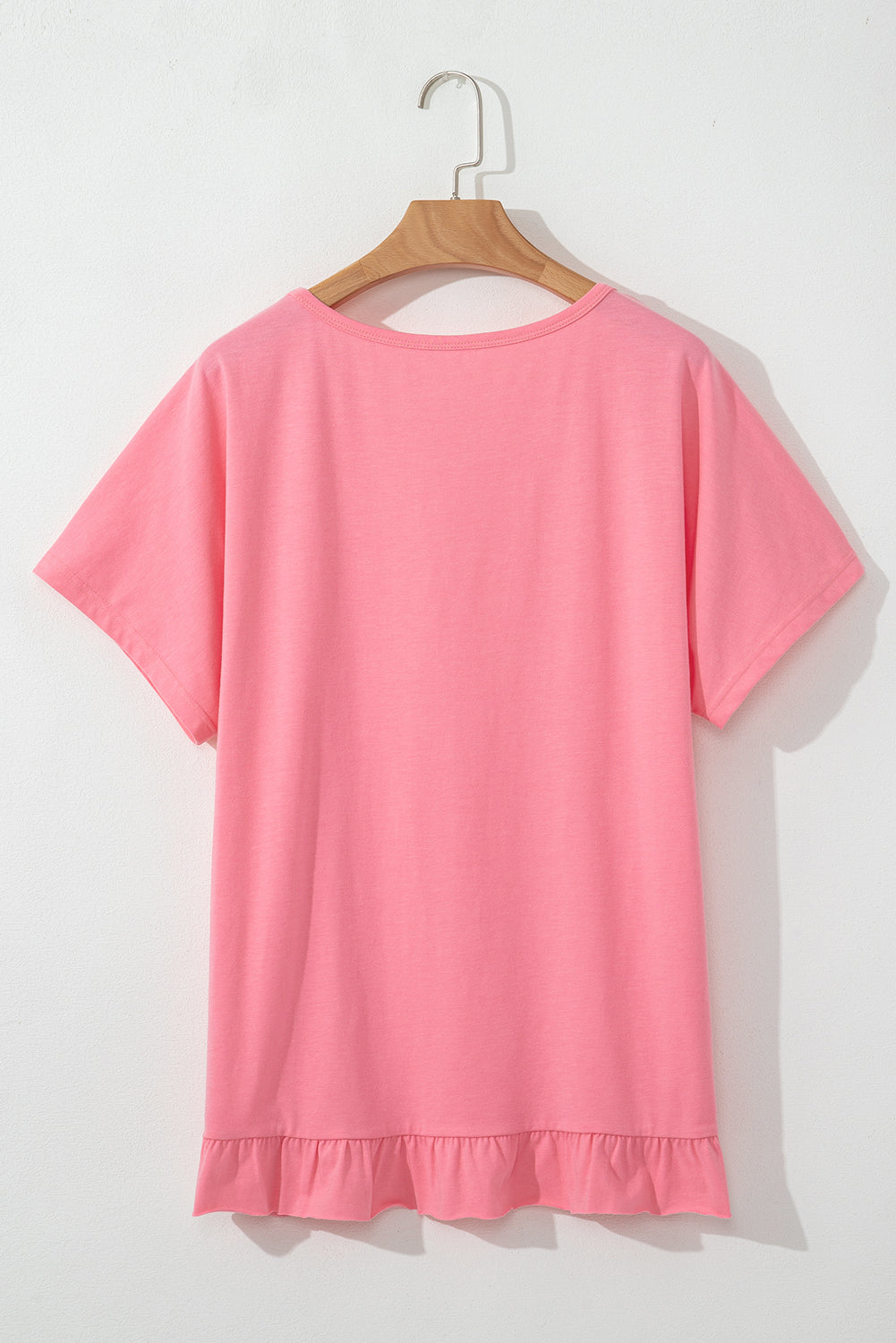 Frilled Hem Loose T-Shirt