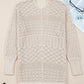 Hollowed Knit Open Front Cardigan