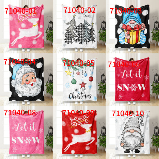 Thickened double-sided printed blanket nap blanket