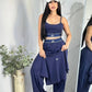 A-Three-piece set: cover-up+camisole+wide-leg trousers(Q6387)