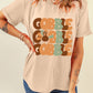 GOBBLE Turkey Print Thanksgiving Fashion Tee