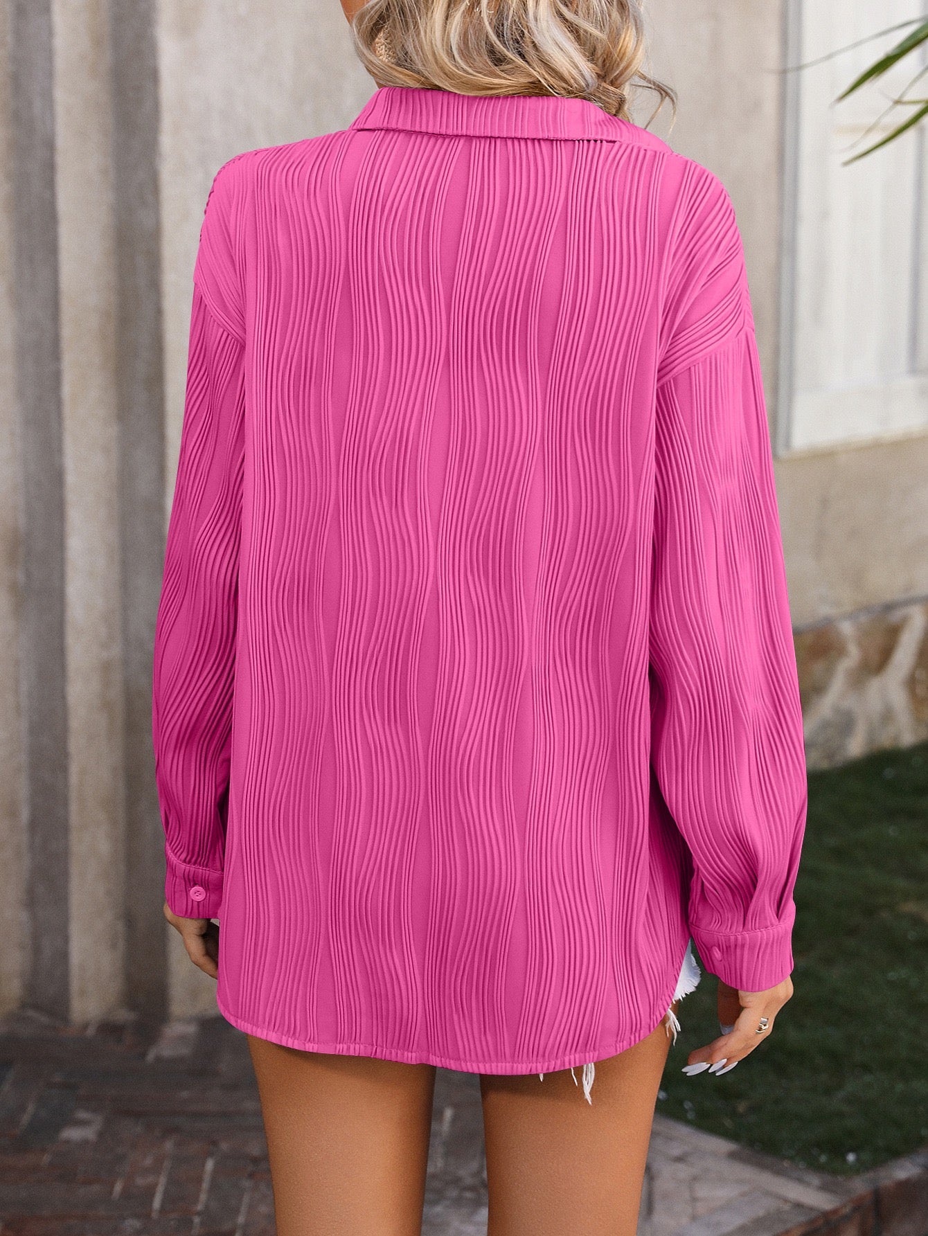 Cozy Wavy Texture Shirt