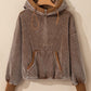 Zipper Kangaroo Pocket Corduroy Hoodie