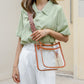 Colored Strap PVC Transparent Crossbody Bag