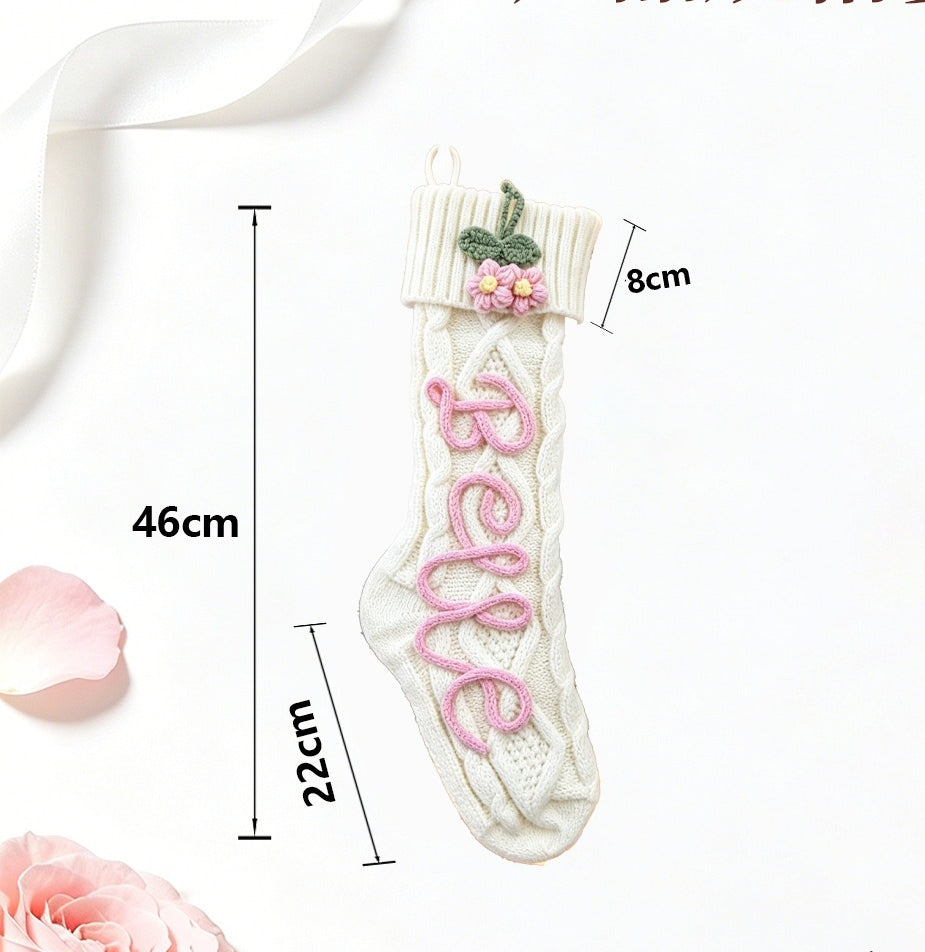 Custom Handmade Embroidered Christmas Stocking