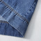 Short Sleeve Collared Patched Pocket Denim Mini Dress