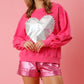 Valentine Heart Pearl Sweatshirt