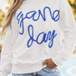 Tinsel Game Day Drop Shoulder Graphic Sweatshirt