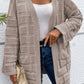 Textured Knit Open Front Chic Cardigan with Pockets