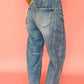 Vintage Washed Seam Detail Shift Jeans