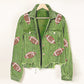 Corduroy & Sequins Football Jacket