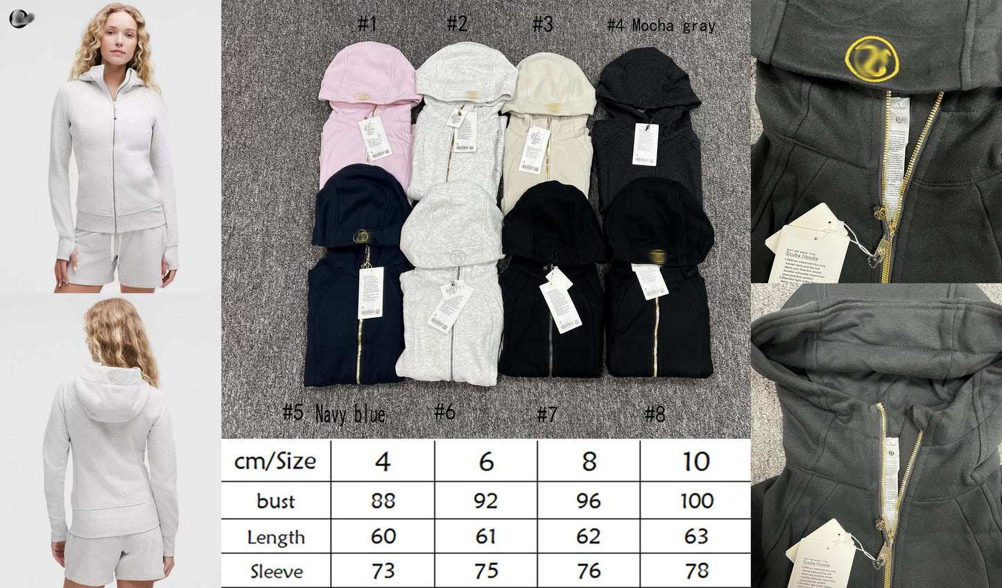 Women's Full Zip Slim Fit Hoodie
