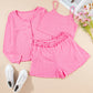 3 Pcs Crop Tank Top Shorts with Cardigan Lounge Set