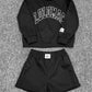 Solid-color Mock-neck Set