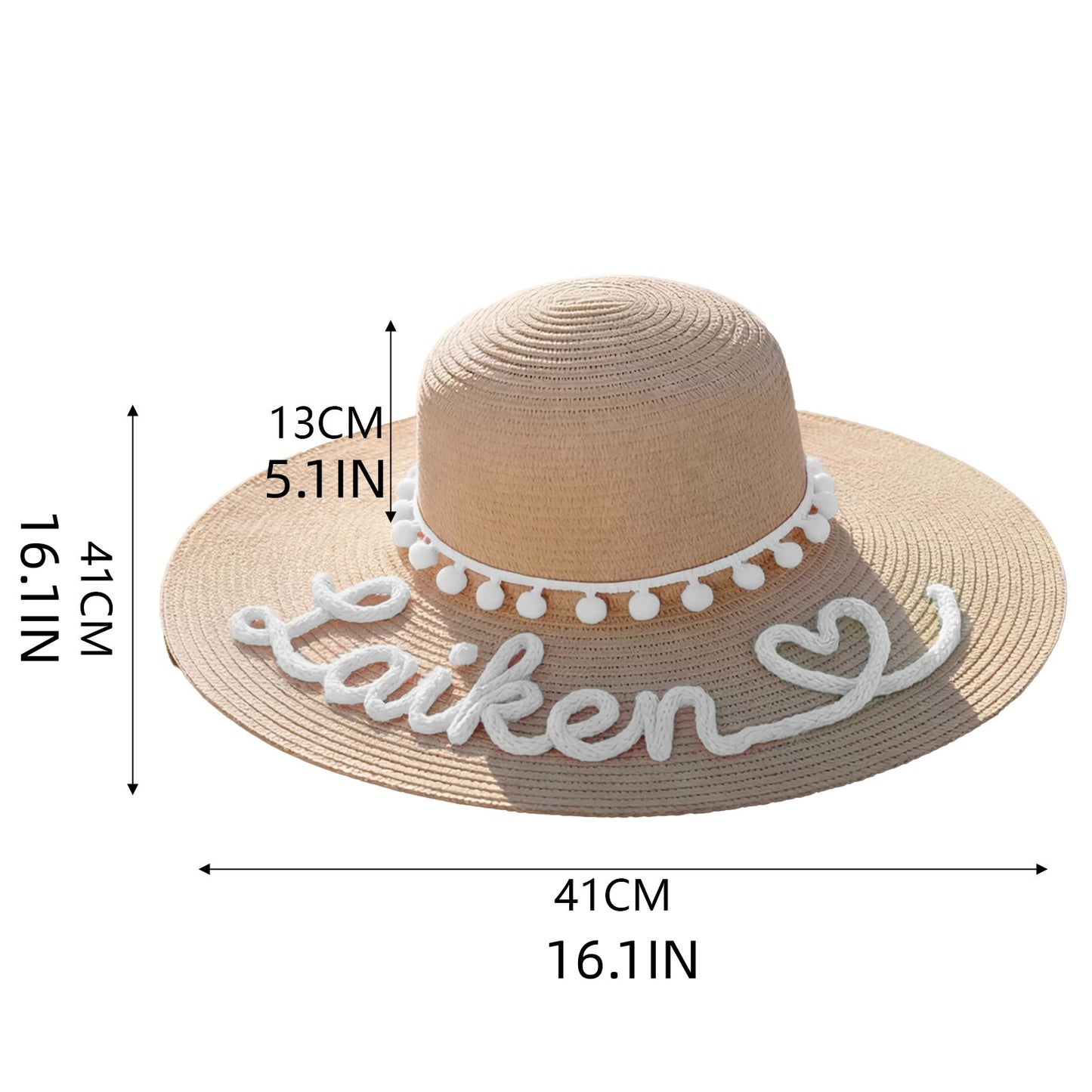 Women's Personalized Summer Straw Hat