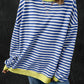 Oversized Contrast Trim Pullover Sweatshirt