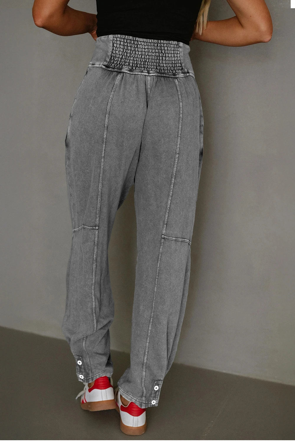 Jogger Style High Waist Casual Pants