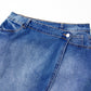 Wrapped Crossed Waist Denim Mini Skirt