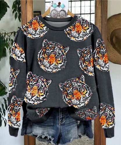 Tiger Print Sweatshirt