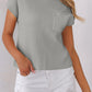 Pocket Ribbed Knit Sweater