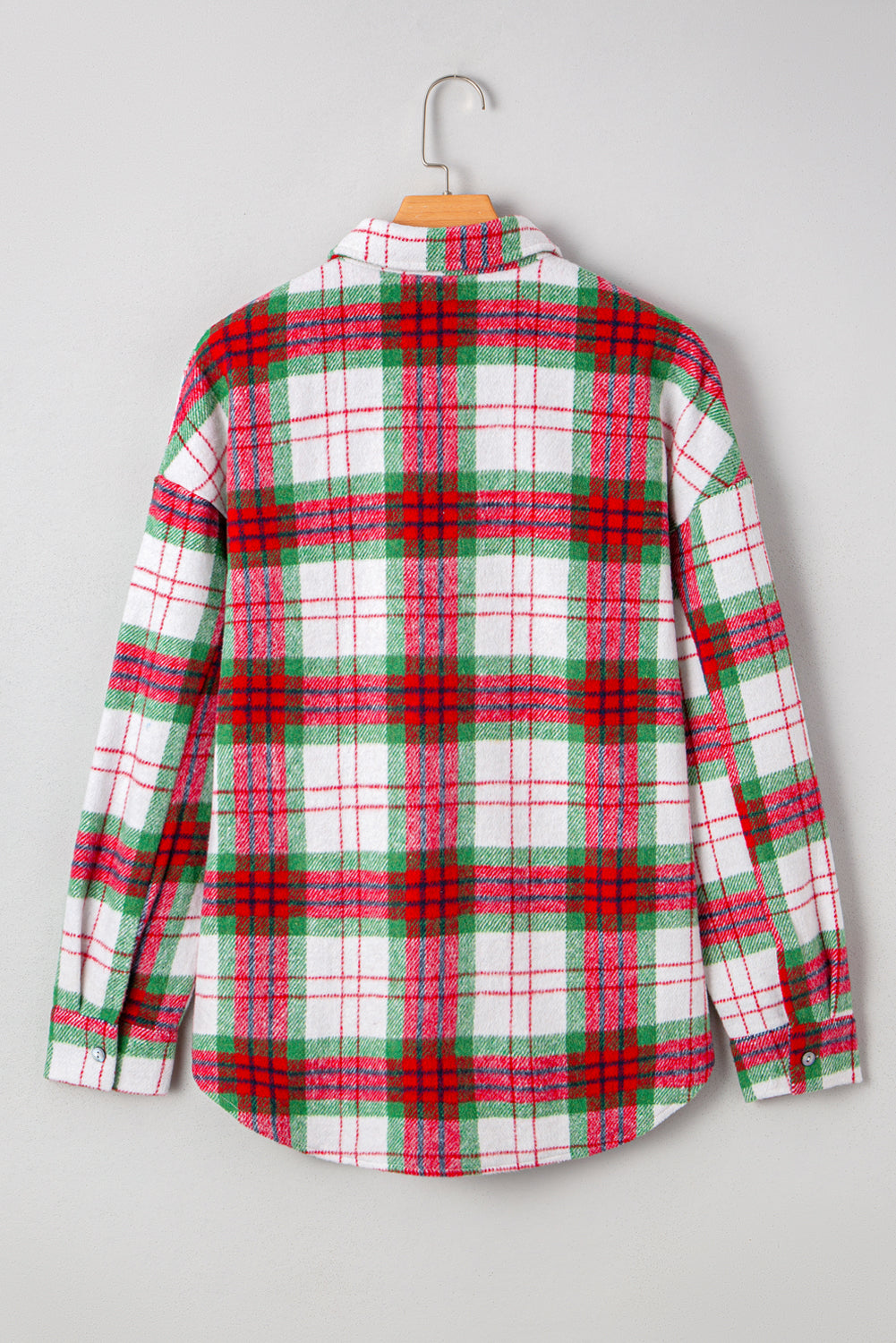Christmas Plaid Casual Flannel Shacket