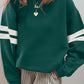 Varsity Striped Detail Drop Shoulder Oversized Sweatshirt