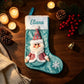 Customizable Candy-Colored Christmas Stocking with Text