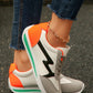 Block Patchwork Lace Up Sneakers