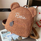 Personalized Teddy Bear Ears Sherpa Backpack