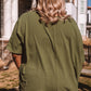 Plus Size Textured Chest Pocket Tee