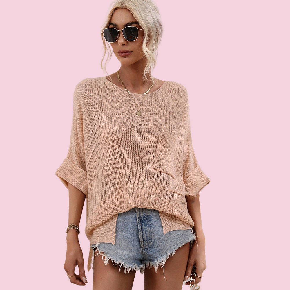 Women's Loose Open Knit Sweater Top