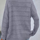 Boat Neck Drop Shoulder Pointelle Knit Sweater