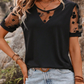 Flora Lace Patchwork Crew Neck T Shirt