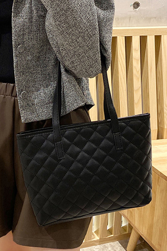 Quilted PU Leather Shoulder Bag