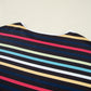 Multicolor Contrast Edge Crew Neck T Shirt