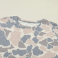 Multicolour Camouflage Loose Tee Drawstring Shorts 2pcs Outfit