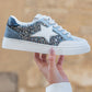 Star Patchwork Sequined Lace-up Sneakers