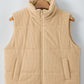Corduroy Zipped Puffer Vest