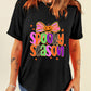 SPOOKY SEASON Halloween Pumpkin Bow Print T Shirt