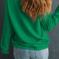 Merry Sequin Letter Patched Drop Shoulder Baggy Sweatshirt