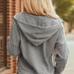 Splicing Zip Up Front Button Hooded Jacket