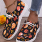 Halloween Pumpkin Print Loafers