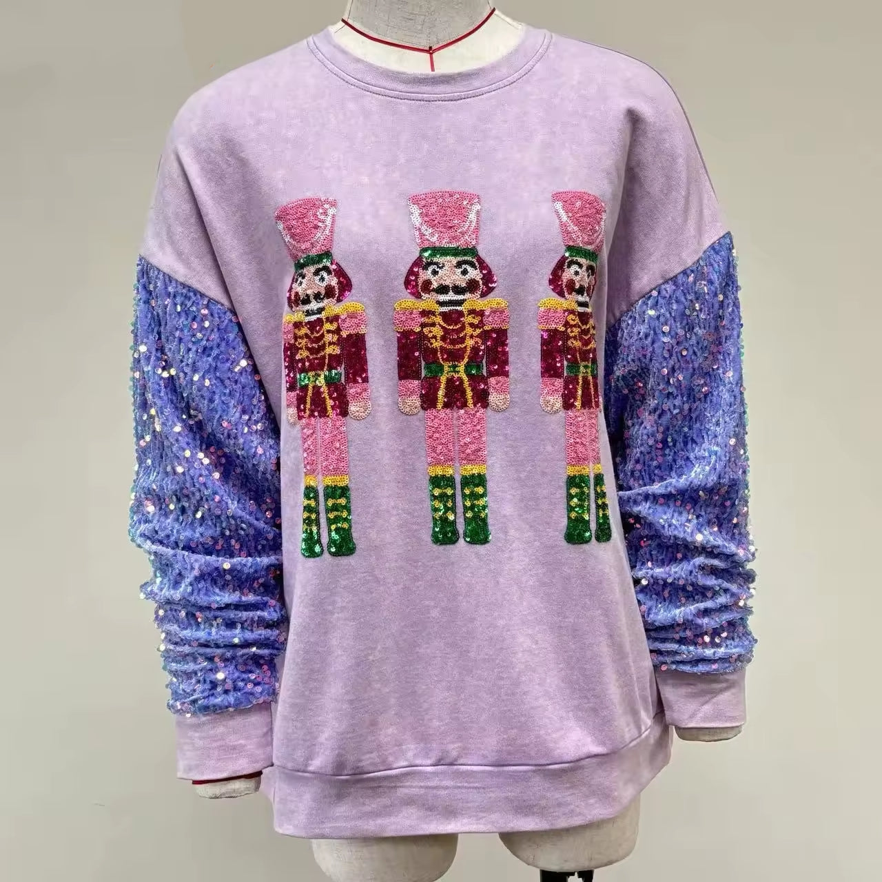 Christmas Sequin Sleeve Sweatshirt