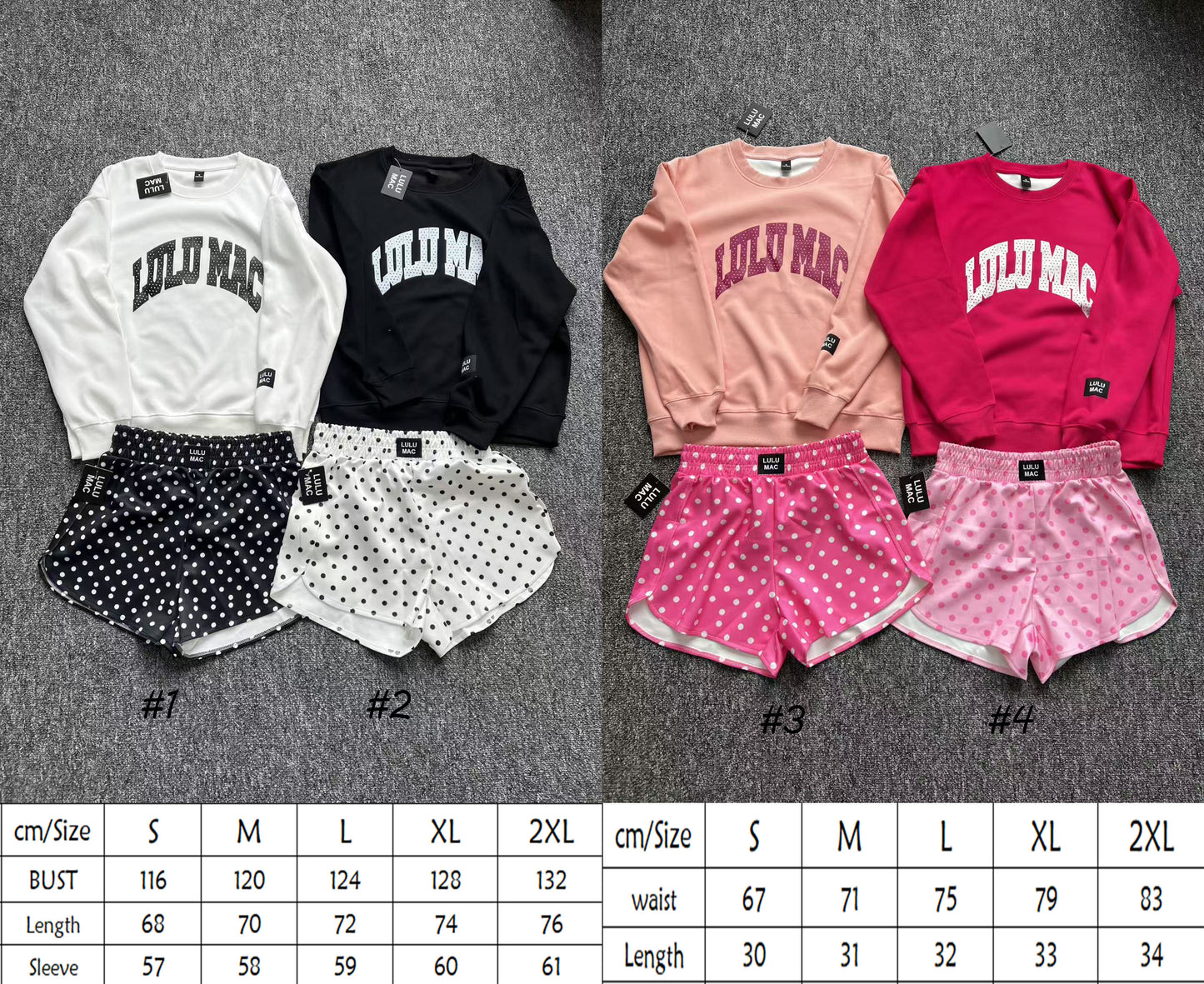 Sweatshirt and shorts set