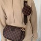 3Pcs Checkered Crossbody Bag Set