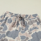 Multicolour Camouflage Loose Tee Drawstring Shorts 2pcs Outfit