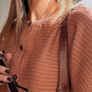Wide Rib Knit Button Front Dolman Sleeve Sweater Cardigan