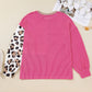 Block Leopard Patchwork Long Sleeve Top